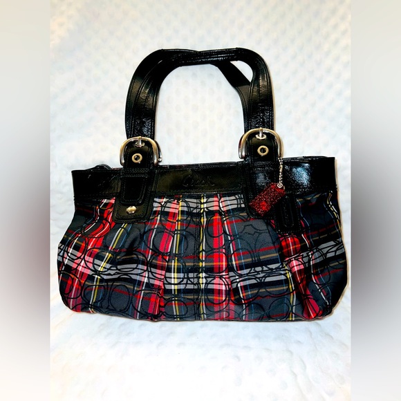Coach Tartan SoHo Plaid Purse Vintage - Picture 1 of 13